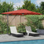 Roma Parasol Rød 286 x 284 x 270 cm Aluminium og Polyester