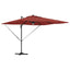 Roma Parasol Rød 286 x 284 x 270 cm Aluminium og Polyester