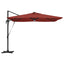 Roma Parasol Rød 286 x 284 x 270 cm Aluminium og Polyester