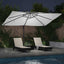 Parasol Sandfarvet 351 x 250 x 253 cm Polyester og Aluminium