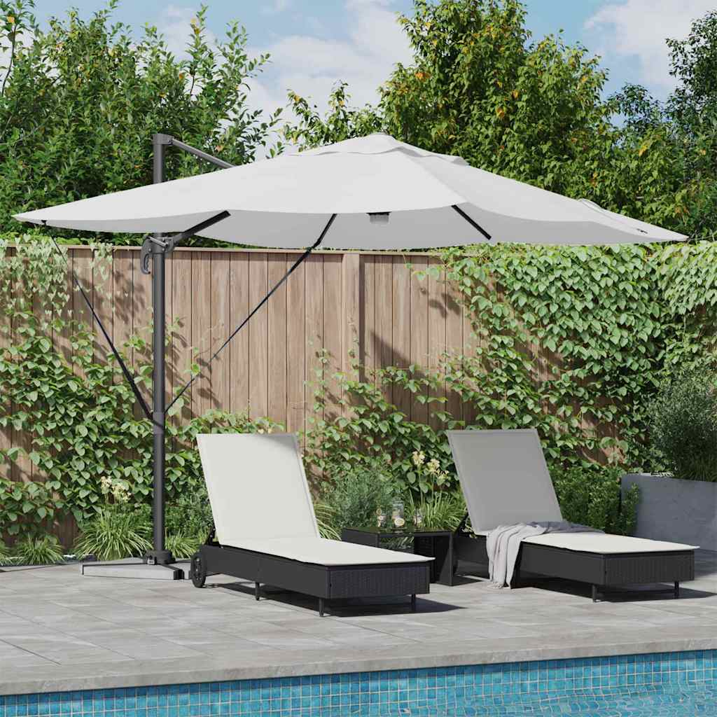 Parasol Sandfarvet 351 x 250 x 253 cm Polyester og Aluminium