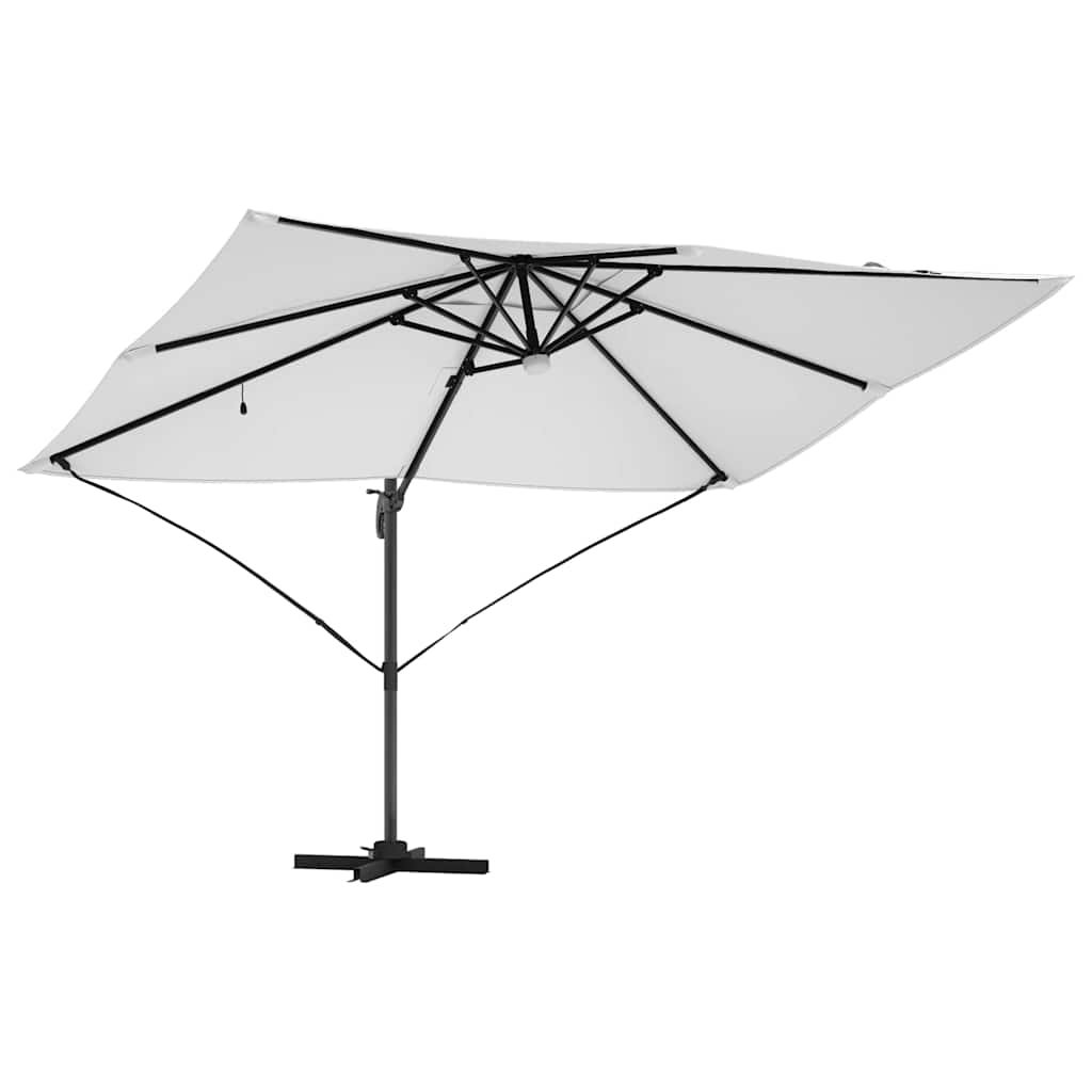 Parasol Sandfarvet 351 x 250 x 253 cm Polyester og Aluminium