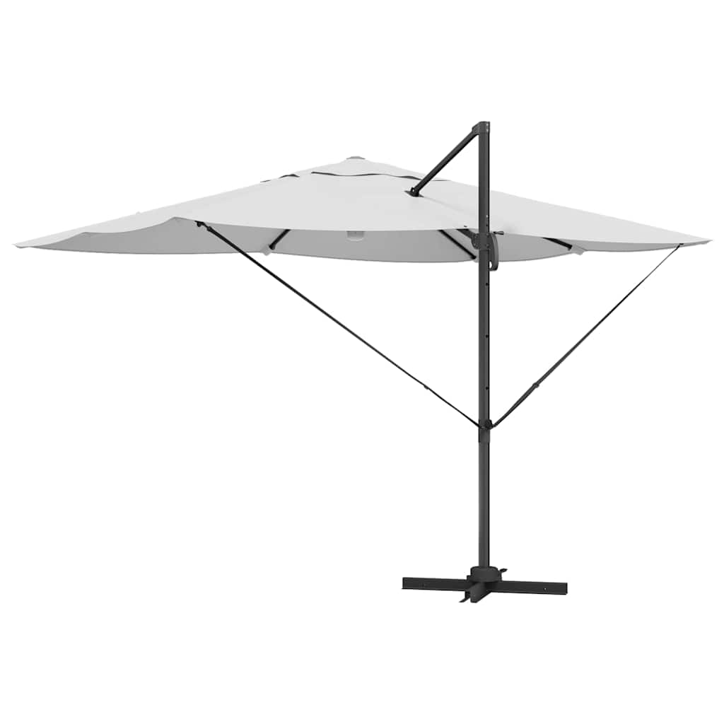 Parasol Sandfarvet 351 x 250 x 253 cm Polyester og Aluminium