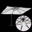 Parasol Sandfarvet 351 x 250 x 253 cm Polyester og Aluminium