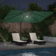 Parasol Grøn 351 x 250 x 253 cm Polyester og Aluminium
