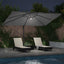 Parasol Antracit 351 x 250 x 253 cm Polyester og Aluminium