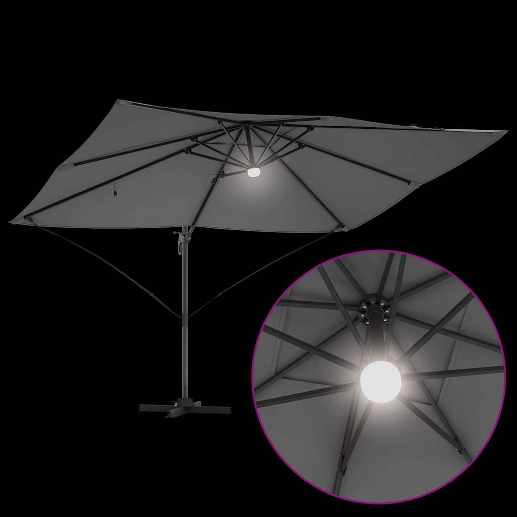 Parasol Antracit 351 x 250 x 253 cm Polyester og Aluminium