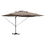 Parasol 351 x 250 x 253 cm Polyester og Aluminium Gråbrun