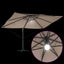Parasol 351 x 250 x 253 cm Polyester og Aluminium Gråbrun