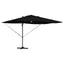 Parasol Sort 351 x 250 x 253 cm Polyester og Aluminium