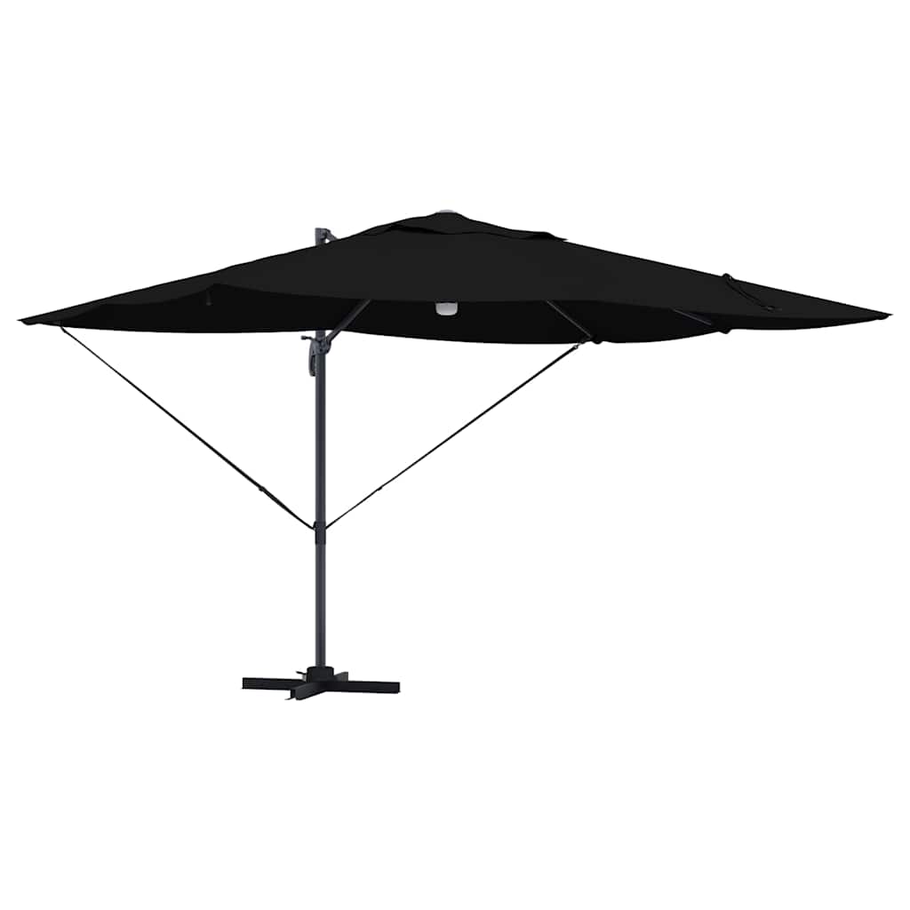 Parasol Sort 351 x 250 x 253 cm Polyester og Aluminium