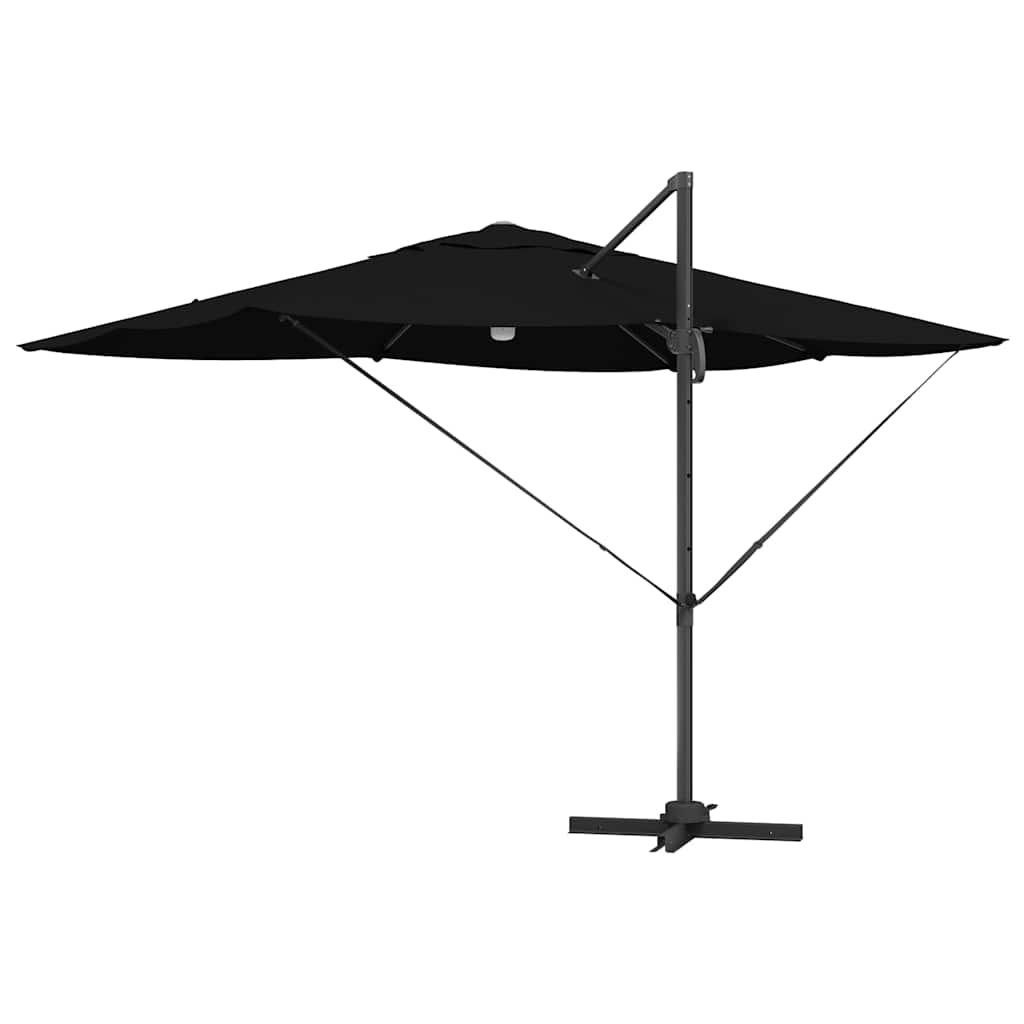 Parasol Sort 351 x 250 x 253 cm Polyester og Aluminium