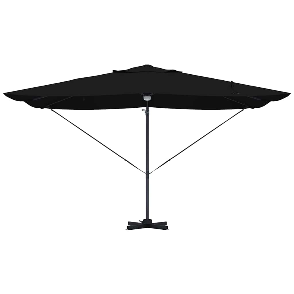 Parasol Sort 351 x 250 x 253 cm Polyester og Aluminium