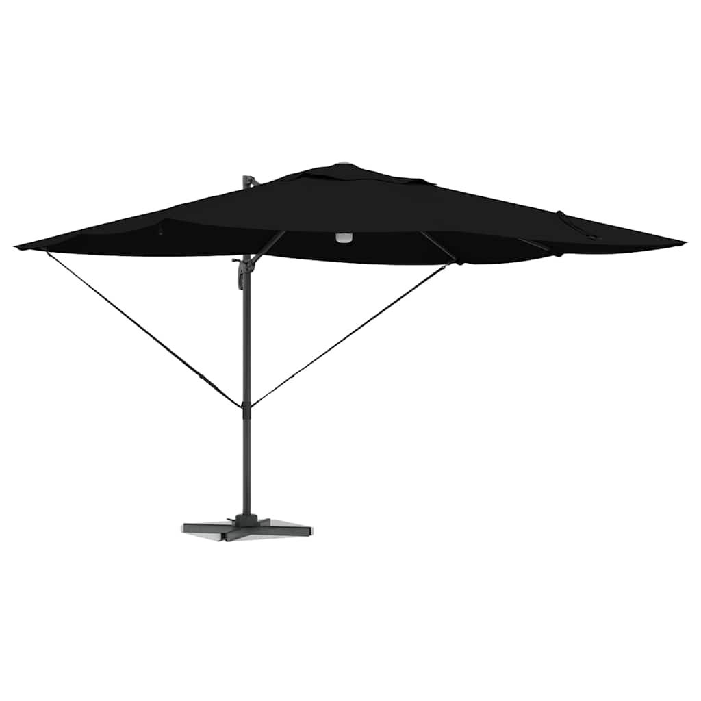Parasol Sort 351 x 250 x 253 cm Polyester og Aluminium