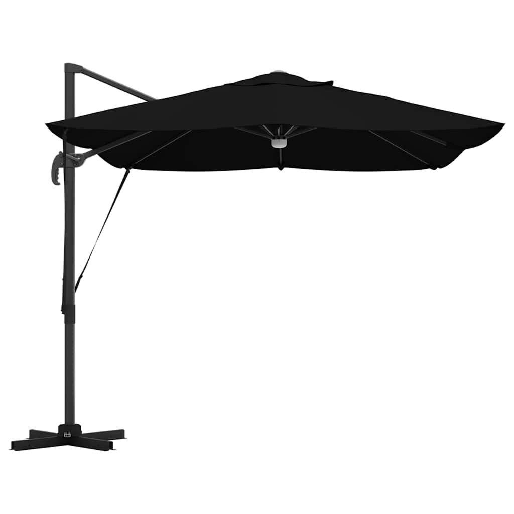Parasol Sort 351 x 250 x 253 cm Polyester og Aluminium