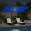 Parasol 351 x 250 x 253 cm Polyester og Aluminium Azurblå