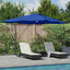 Parasol 351 x 250 x 253 cm Polyester og Aluminium Azurblå