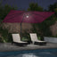 Parasol Bordeaux Rød 351 x 250 x 253 cm Polyester og Aluminium