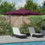 Parasol Bordeaux Rød 351 x 250 x 253 cm Polyester og Aluminium