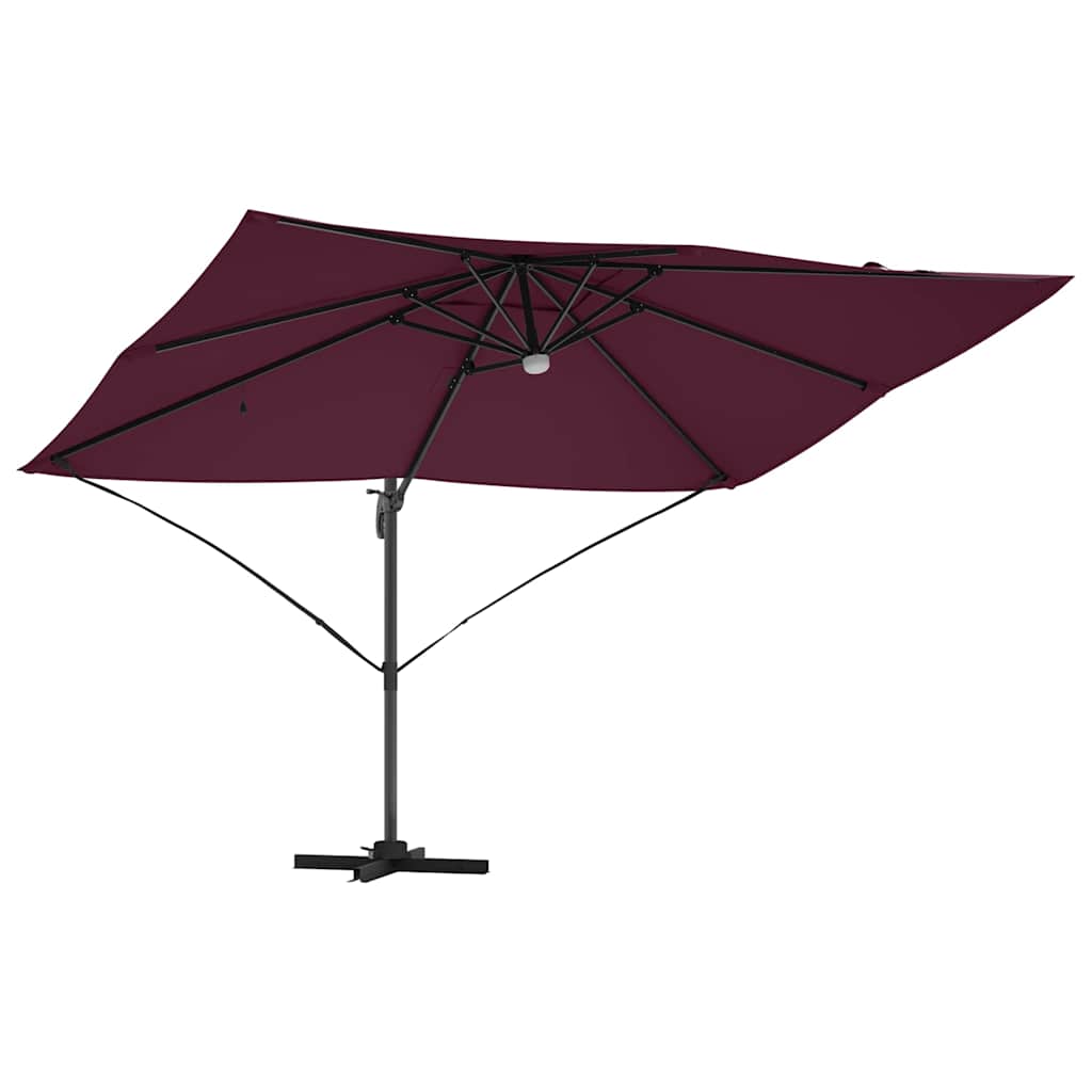 Parasol Bordeaux Rød 351 x 250 x 253 cm Polyester og Aluminium