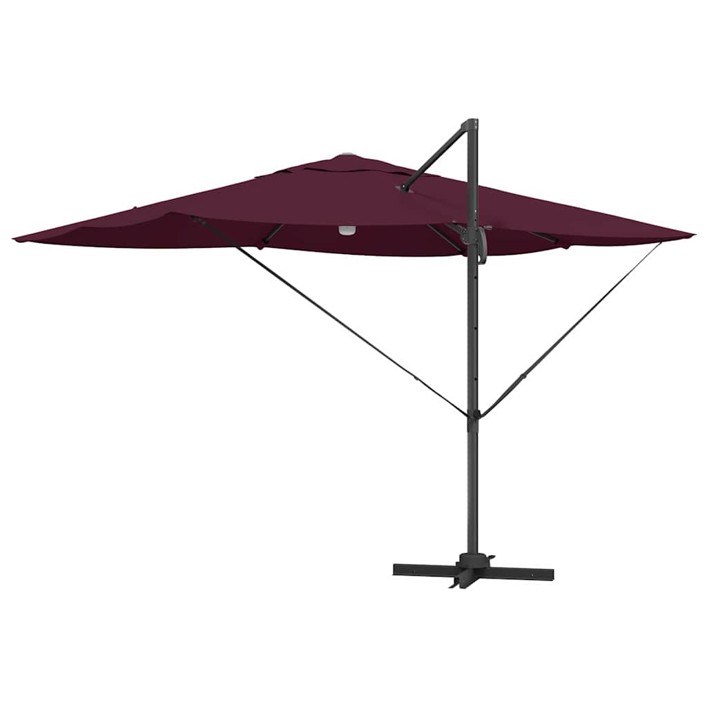 Parasol Bordeaux Rød 351 x 250 x 253 cm Polyester og Aluminium