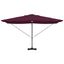 Parasol Bordeaux Rød 351 x 250 x 253 cm Polyester og Aluminium