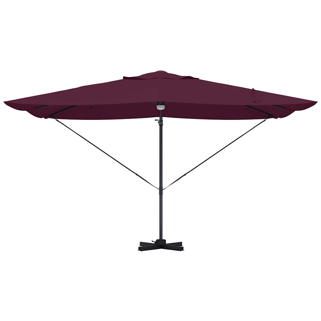 Parasol Bordeaux Rød 351 x 250 x 253 cm Polyester og Aluminium