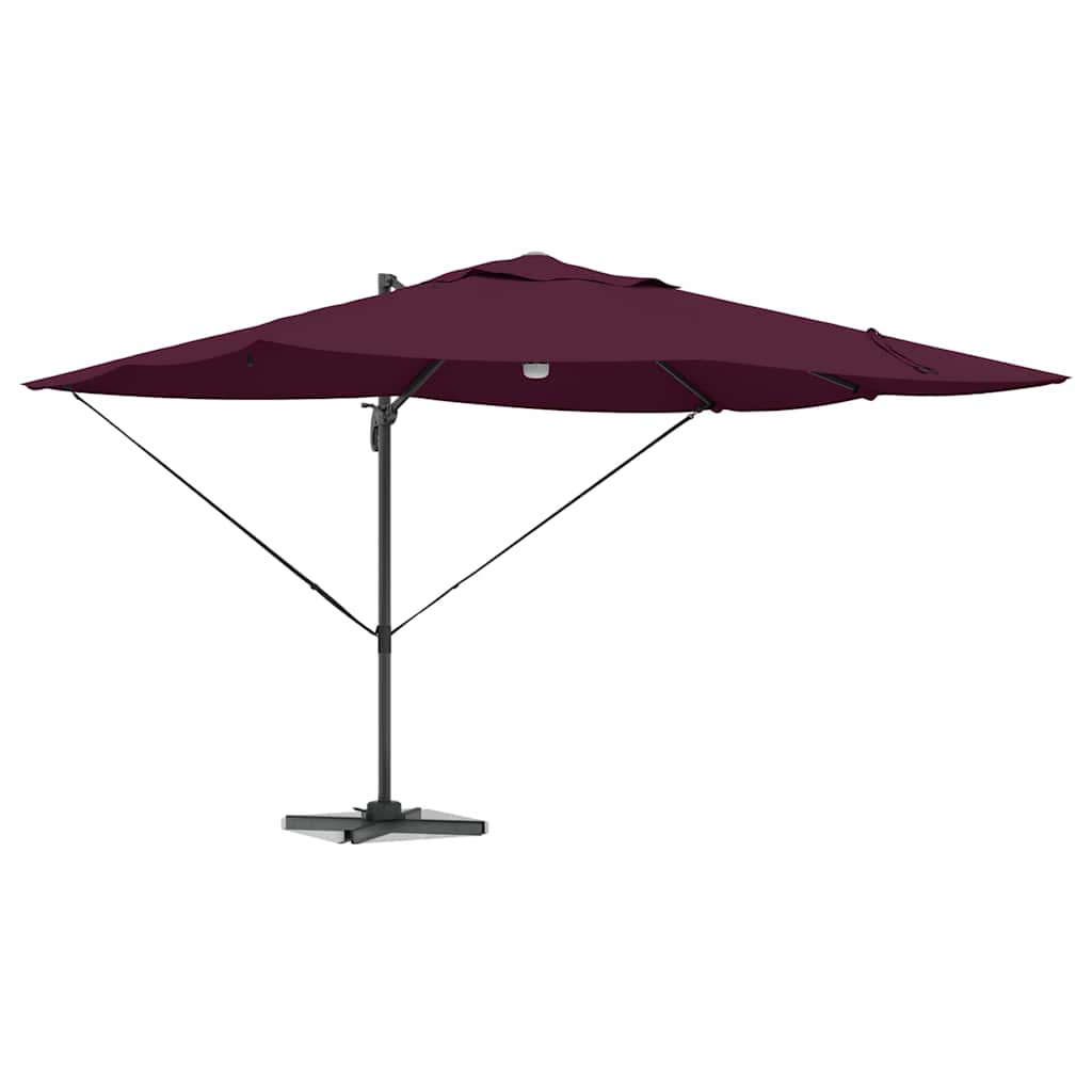 Parasol Bordeaux Rød 351 x 250 x 253 cm Polyester og Aluminium