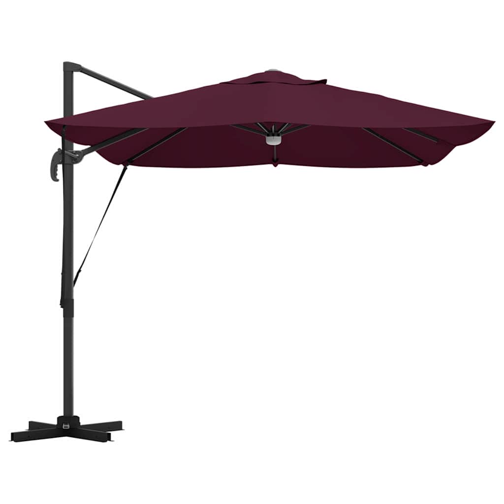 Parasol Bordeaux Rød 351 x 250 x 253 cm Polyester og Aluminium
