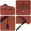 Parasol Terrakotta 351 x 250 x 253 cm Polyester og Aluminium