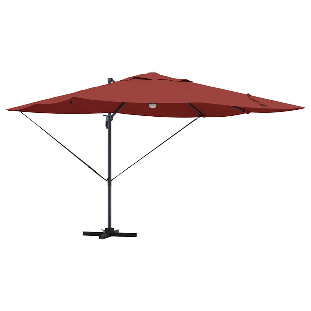 Parasol Terrakotta 351 x 250 x 253 cm Polyester og Aluminium