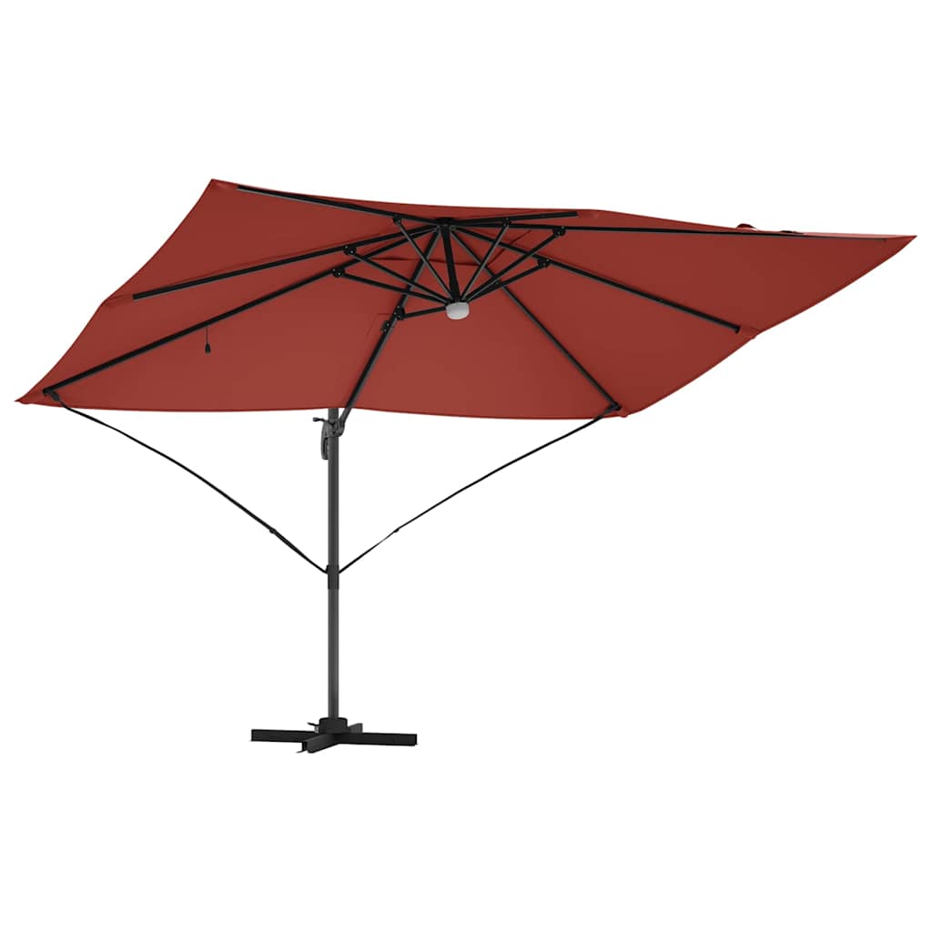 Parasol Terrakotta 351 x 250 x 253 cm Polyester og Aluminium