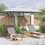 Havesol Sandfarvet 370 x 197 x 239 cm Polyester og Aluminium