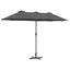 Havesol 370 x 197 x 239 cm Polyester og Aluminium Antracit
