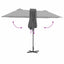 Havesol Antracit 370 x 197 x 239 cm Polyester og Aluminium