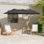 Havesol Sort 370 x 197 x 239 cm Polyester og Aluminium