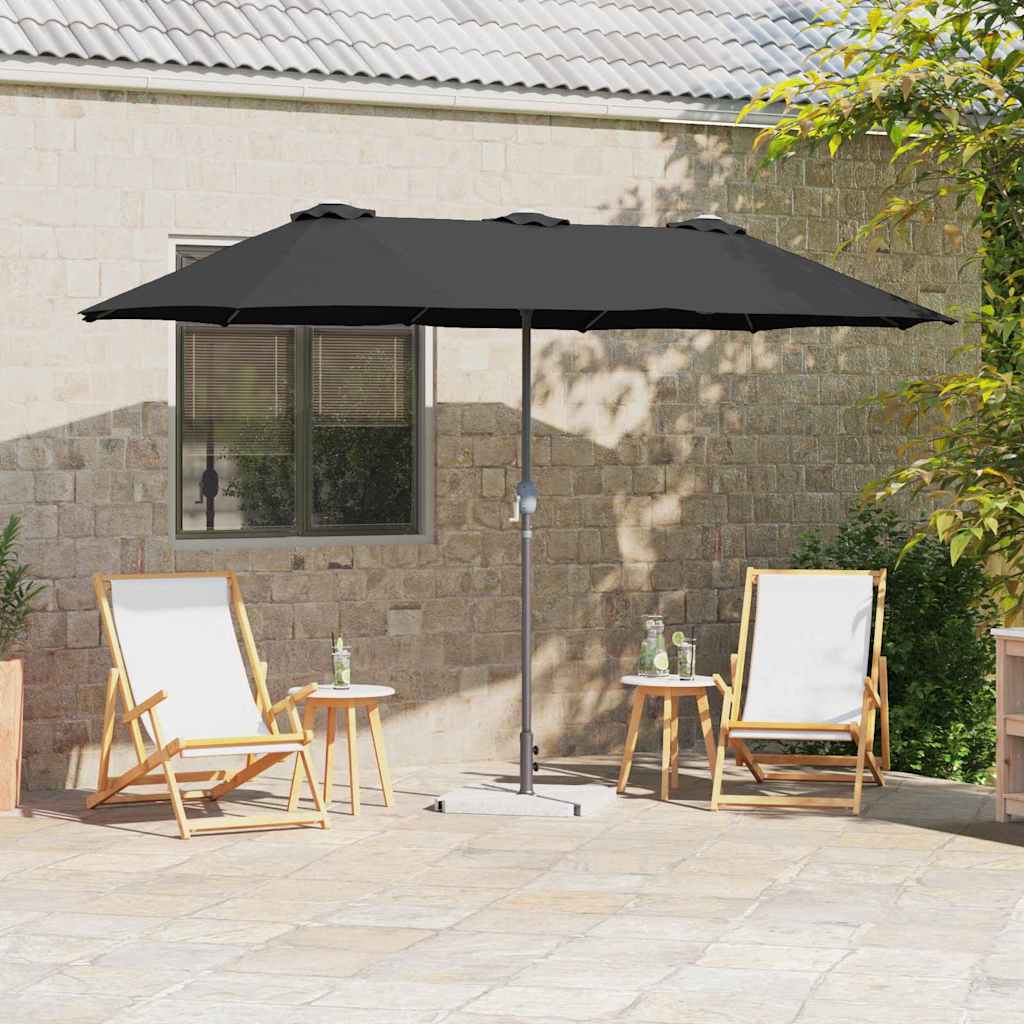 Havesol 370 x 197 x 239 cm Polyester og Aluminium Sort