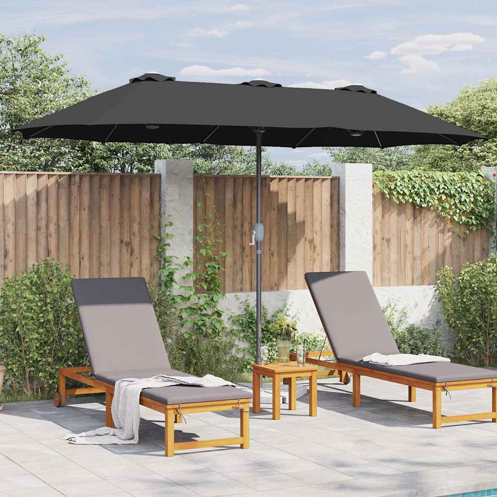 Havesol 370 x 197 x 239 cm Polyester og Aluminium Sort