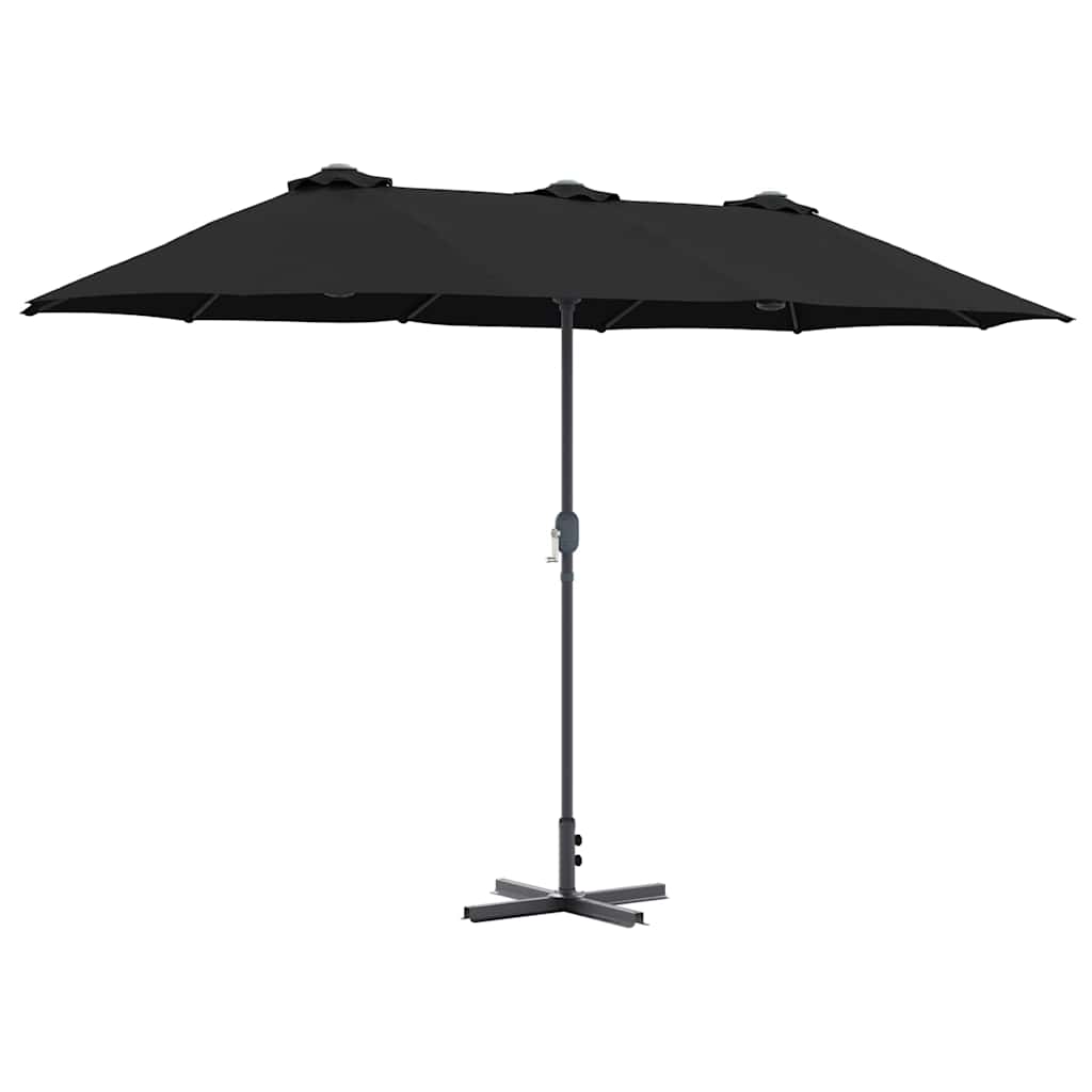 Havesol 370 x 197 x 239 cm Polyester og Aluminium Sort