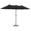 Havesol 370 x 197 x 239 cm Polyester og Aluminium Sort