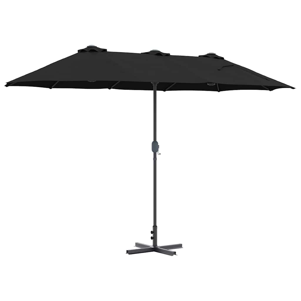 Havesol 370 x 197 x 239 cm Polyester og Aluminium Sort