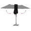 Havesol Sort 370 x 197 x 239 cm Polyester og Aluminium
