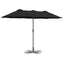 Havesol 370 x 197 x 239 cm Polyester og Aluminium Sort