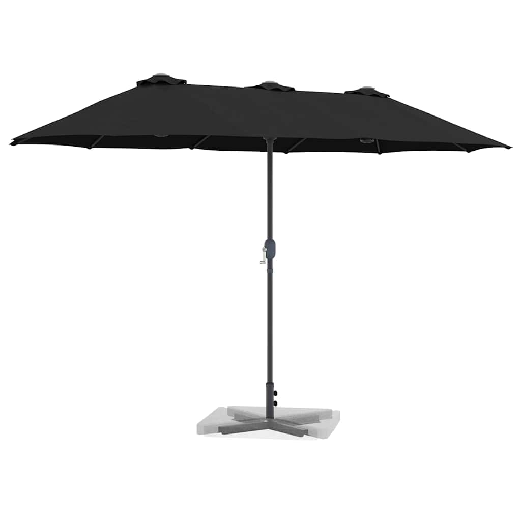 Havesol 370 x 197 x 239 cm Polyester og Aluminium Sort