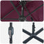 Havesol 370 x 197 x 239 cm Polyester og Aluminium Bordeaux Rød
