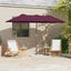 Havesol Bordeaux Rød 370 x 197 x 239 cm Polyester og Aluminium