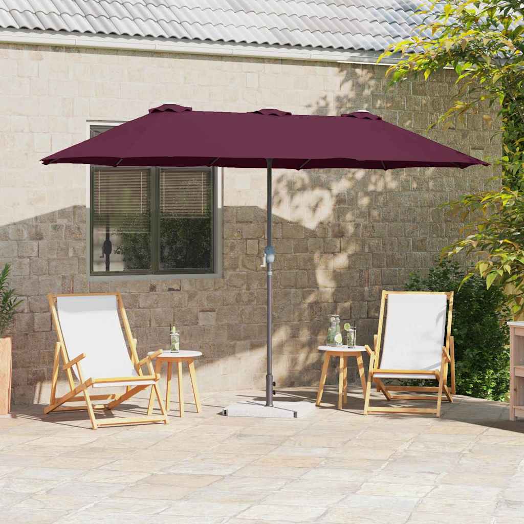 Havesol 370 x 197 x 239 cm Polyester og Aluminium Bordeaux Rød