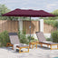 Havesol 370 x 197 x 239 cm Polyester og Aluminium Bordeaux Rød