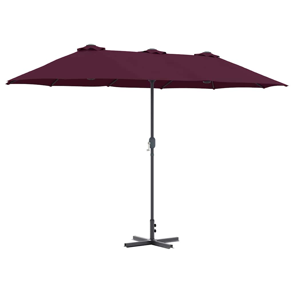 Havesol 370 x 197 x 239 cm Polyester og Aluminium Bordeaux Rød