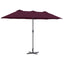 Havesol Bordeaux Rød 370 x 197 x 239 cm Polyester og Aluminium